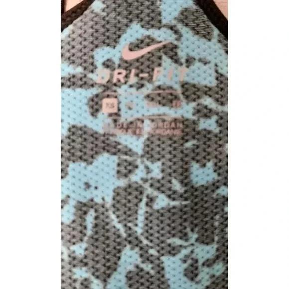 Nike Dri-Fit Running Racerback Tank Top Womens Size XS Black Aqua Sportswear - Picture 6 of 6